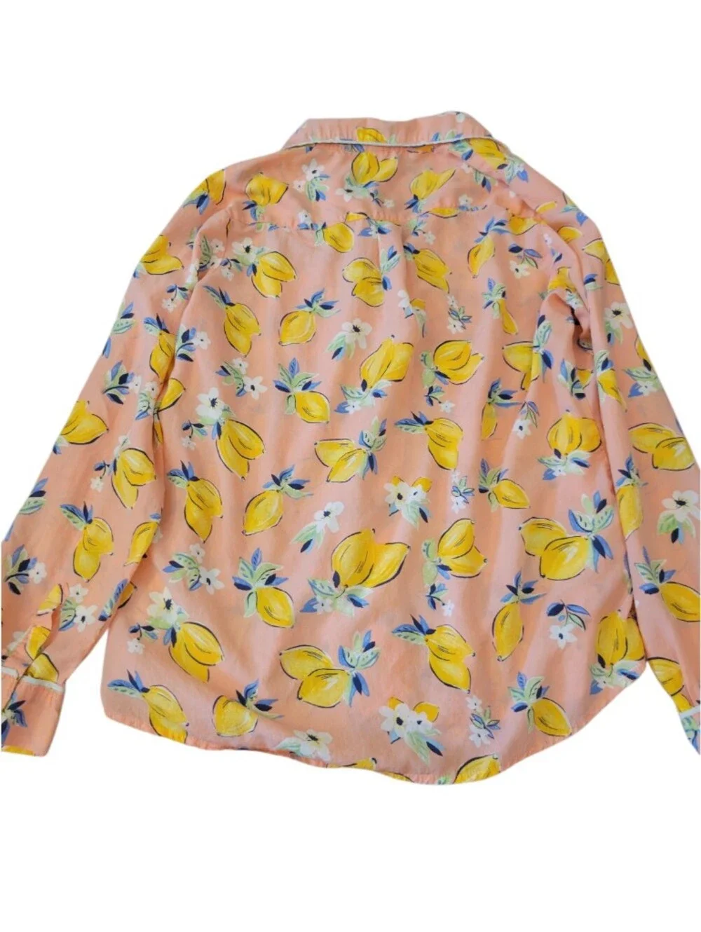Gilligan‎ & O'Malley Pajama Set Button-Down Top & Shorts Silky Peach Size M